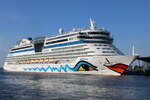 Das Kreuzfahrtschiff AIDADIVA(IMO: 9334856)am Morgen des 27.06.2026 in Warnem�nde
