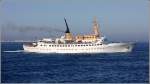 Die 1970 gebaute ATLANTIS (IMO 7214545) macht sich am 30.04.2012 auf die Rckreise von Helgoland nach Cuxhaven. Sie ist 76 m lang, 12 m breit, hat eine GT von 1.525 und eine DWT von 225 t. Sie kann bis zu 1.000 Passagiere befrdern. Heimathafen ist Cuxhaven. Frhere Namen: FIRST LADY, HELGOLAND.