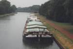 MS  Finsterwalde  liegt am 18.06.1993 an einer Liegestelle im Dortmund-Ems-Kanal, im Stadtgebiet von Münster.