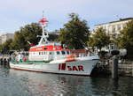 Am 19.09.2020 lag der Seenotrettungskreuzer ARKONA in Warnemünde ohne das Tochterboot.