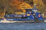 Hadag Hafenfähre WILHELMSBURG (ENI 048 06970); Eigner/Betreiber: Hadag; Datum: 06.11.2025; Aufnahmeort: Elbe/Hafen Hamburg, Deutschland. 