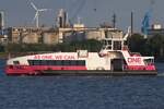 Hadag Hafenfähre NEULAND (ENI 04814280); Eigner/Betreiber: Hadag; Datum: 28.07.2025; Aufnahmeort: Elbe/Hafen Hamburg, Deutschland.