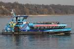 Hadag Hafenfähre ELBPHILHARMONIE (ENI 04812750) (H6078); Eigner/Betreiber: Hadag; Datum: 09.03.2026; Aufnahmeort: Elbe/Hafen Hamburg, Deutschland.