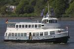 Ex Hadag Hafenf�hre GROSSER MICHEL (ENI 05100270); Datum: 07.05.2026; Aufnahmeort: Elbe/Hafen Hamburg, Deutschland. Heute genutzt als Eventschiff. Das Bild entstand anl�sslich der Einlaufparade zum 837. Hafengeburtstag.
