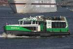 Hadag Hafenf�hre NEUENFELDE (MMSI 211437190); Eigner/Betreiber: Hadag; Datum: 05.08.2026; Aufnahmeort: Elbe/Hafen Hamburg, Deutschland.