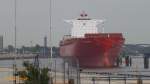 CAP ANDREAS (IMO 9629445) am 6.5.2014, Hamburg, als Überlieger an den Pfählen in der Norderelbe /  Containerschiff / GT 69,809 / Lüa 270,9 m, B 42,8 m, Tg 14,6 m / 1 B&W-Diesel, 27.060