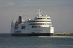 Fährschiff Schleswig Holstein der Scandlines verlässt am 12.02.2014 mittags den  Fährhafen Puttgarden auf Fehmarn.