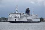 Die nach Gedser (DK) fahrende Fähre  Kronprins Frederik  der Scandlines verlässt am 16.06.14 Warnemünde. 