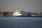 Die Scandlines Hybrid Ferry Berlin lag am Morgen des 07.05.2016 im Rostocker Überseehafen.