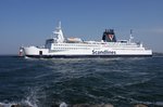 Am 20.04.2014 passierte die Scandlines Fähre Prins Joachim die Warnowmündung auf dem Weg von Rostock nach Gedser.