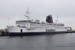 Am Mittag des 28.04.2019 lag die Scandlines Fähre Kronprins Frederik im Rostocker Überseehafen.