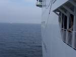 Auf der FS Mecklenburg Vorpommern aufgenommen, bei der berfahrt von Rostock nach Trelleborg. Es ist schwach zu sehen das uns ein anderes Fhrschiff entgegen kommt. 