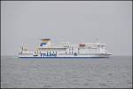 Fhrschiff  Tom Sawyer  der Lbecker Reederei  TT-Line  aus Trelleborg kommend im Zulauf auf Warnemnde. (03.07.13)