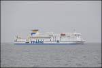 Fhrschiff  Tom Sawyer  der Lbecker Reederei  TT-Line  aus Trelleborg kommend im Zulauf auf Warnemnde. (03.07.13)