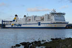 Die Fähre Peter Pan (IMO: 9217242) war Anfang April 2019 am Skandinavienkai in Travemünde zu sehen.