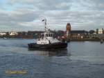 PROMT (IMO 9647409) am 9.1.2016, Hamburg, Elbe, Köhlfeet /   Seeschiffsassistenz-Schlepper / Damen ASD 2411 / GT 250 / Lüa 24,47 m, B 11,33 m, Tg 5,54 m / 2 Dieselges.4.200 kW, 5710 PS, 13