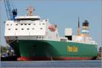 Die ESTRADEN (IMO 9181077) liegt am 12.08.2012 im Nordhafen von Bremerhaven. Sie ist 163 m lang, 26 m breit, hat eine GT von 18.205 und eine DWT von 9.700 t. Heimathafen ist Helsingfors (Finnland).