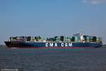 Die CMA CGM Rigoletto am 23.04.09 bei Lhe Sand.