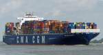  CMA CGM Callisto  06.07.2014 Kurs Hamburg.
completion year: 2010 / 06 
overall length (m): 363,00 
overall beam (m): 45,60 
maximum draught (m): 15,5 
maximum TEU capacity: 11356 
container capacity at 14t (TEU): 8100 
reefer containers (TEU): 800 
gross tonnage (ton): 131.332 
