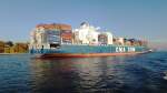 CMA CGM RABELAIS (IMO 9406635) am 4.11.2015, Hamburg einlaufend, Elbe Höhe Bubendeyufer / 
Containerschiff  /  BRZ 72.884  / Lüa 299,93 m, B 40,0 m, Tg 14,5 m / 1 Diesel, MAN B&W, 57.100 kW (77635 PS), 25,6 kn / 6540 TEU, davon 500 Reefer  / gebaut 2010 in Süd Korea / Flagge: Malta, Heimathafen Valetta  /  
