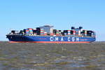 CMA CGM MARCO POLO , Containerschiff , IMO 9454436 , Baujahr 2012 , 396 x 53.6 m , 16020 TEU , Cuxhaven , 21.03.20020