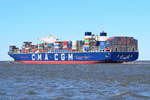 CMA CGM MARCO POLO , Containerschiff , IMO 9454436 , Baujahr 2012 , 396 x 53.6 m , 16020 TEU , Cuxhaven , 21.03.20020