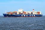 CMA CGM NIAGARA , Containerschiff , IMO 9722675 , Baujahr 2015 , 299.9 x 48.2 m , 9894 TEU , 02.06.2020 , Cuxhaven