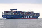 CMA CGM JEAN MERMOZ , Containershiff , IMO 9776420 , Baujahr 2018 , 400 x 59 m , 20954 TEU , Cuxhaven , 04.06.2020