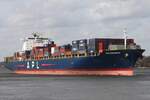 Containerfrachtschiff CMA CGM NANSHA (IMO 9538658); Eigner/Betreiber: CMA CGM; Datum: 12.03.2026; Aufnahmeort: Elbe/Hafen Hamburg, Deutschland.