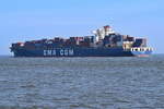 CMA CGM MUSSET , Containerschiff , IMO 9406611 , Baujahr 2010 , 300 x 40 m , 6554 TEU , 15.04.2026 , Alte Liebe Cuxhaven