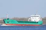 Der Mehrzweckfrachter Arklow Freedom IMO-Nummer:9361756 Flagge:Irland Lnge:90.0m Breite:14.0m Baujahr:2008 Bauwerft:Astilleros de Murueta,Guernica Spanien auslaufend aus Hamburg bei Lhe am 17.04.10