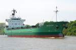 Die Arklow Wind IMO-Nummer:9287314 Flagge:Irland Lnge:136.0m Breite:21.0m Baujahr:2004 Bauwerft:Kyokuyo Shipbuilding&Iron Works,Shimonoseki Japan im Nord-Ostsee-Kanal an der Weiche Fischerhtte am 17.05.13