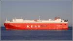Die 2005 gebaute THAMES HIGHWAY (IMO 9316294) verlsst am 14.02.2009 die Elbe in Richtung Nordsee. Sie ist 147 m lang, 26 m breit, hat eine GT von 23498 und eine Kapazitt von 1.600 Fahrzeugen. Heimathafen ist Nassau auf den Bahamas.