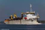 Die Filippo Brunelleschi auf der Elbe bei Lhe Sand am 23.04.09.