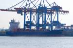 Der Feeder Empire IMO-Nummer:9387425 Flagge:Niederlande Lnge:171.0m Breite:26.0m Baujahr:2009 Bauwerft:Peene Werft,Wolgast Deutschland am Containerterminal Altenwerder in Hamburg liegend aufgenommen 02.04.11