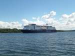 COLOR MAGIC (IMO 9349863) am 25.6.2014 Kiel auslaufend, auf der Kieler Förde /  Fährschiff / BRZ 75.156 / Lüa 223,9 m, B 35 m, Tg 6,8 m / 4 Diesel mit Getriebe, Wärtsilä,