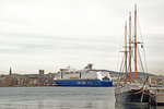 Color Line-Fährschiff COLOR FANTASY im Hafen von Oslo / Norwegen. Aufnahme vom 10.02.2015