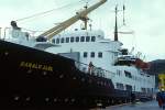 M/S  Harald Jarl  - Autoverladung am Kai von Bod; 03.06.2000, nordgehend