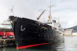 MS Nordstjernen, von 1956 bis 2012 im Dienst von Hurtigruten liegt in Bergen am Kai (Juni 2015)