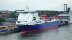 Die Stena Carrier liegt in Gteborg vor Anker. Sie fhrt fr Stena zwischen Gteborg und Travemnde hin und her. Sommer 09