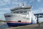 am Morgen noch über MarineTraffic verfolgt gegen 12:52 Uhr war die MS Trelleborg dann im Rostocker Stadthafen angekommen.10.10.2014