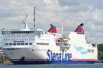 Die Stena Line Fähre Mecklenburg Vorpommern IMO-Nummer:9131797 Flagge:Deutschland Länge: 200.0m Breite:30.0m Baujahr:1996 Bauwerft:Schichau Seebeck,Bremerhaven Deutschland beim auslaufen aus