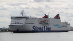 die StenaLine Fähre MS Mecklenburg-Vorpommern auf ihrer 6 stündigen Überfahrt von Rostock-Überseehafen nach Trelleborg bei Auslaufen in Warnemünde.07.08.2016
