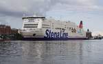 Stena Scandinavica von Stena Line am Liegeplatz in Kiel, 01.09.2017