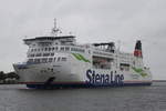 Die StenaLine Fähre Skåne auf ihrem Seeweg von Trelleborg nach Rostock-Überseehafen beim Einlaufen in Warnemünde.08.09.2017