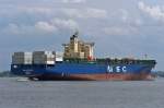  MSC Fortunate  275m l./40m b. Die Weltwirtschaftskrise ist auch bei der Containerschifffahrt angekommen! 19.05.2009 Lühe/Elbe