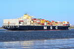 MSC ARICA , Containerschiff , IMO 9619452 , Baujahr 2012 , 299.18 × 48.19m , 8762 TEU , Grünendeich , 15.04.2019