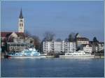 Die Zrich und die Sntis im Hafen von Romanshorn.