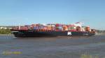 APL GWANGGYANG (IMO 9461879) am 21.4.2015, Hamburg auslaufend, Elbe Höhe Bubendeyufer /  Exname: APL SOUTHAMPTON (2010-2011)  Containerschiff / BRZ 122.000 / Lüa 349,27 m, B 45,6 m, Tg 15,52
