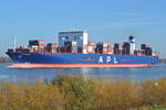 APL TEMASEK , Containerschiff , IMO 9631955 , Baujahr 2013 , 397.88 × 51m , 14000 TEU ,03.11.2018  Grünendeich